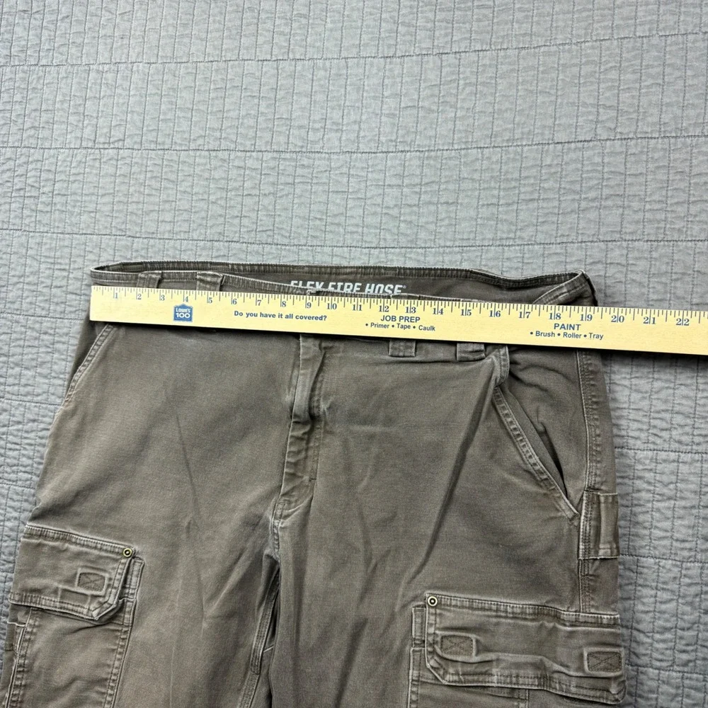 Duluth Trading Co Flex Fire Hose Cargo Pants Brown Men 40x28 (38x26) Relaxed Fit